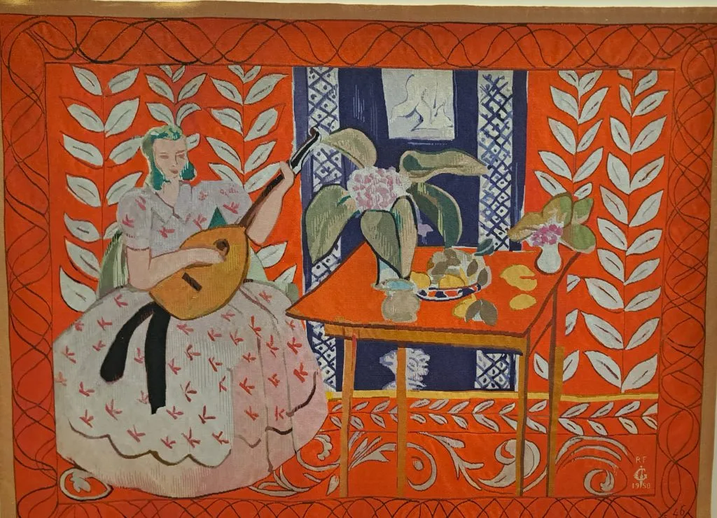 MATISSE La Femme au luth 1943-Tissage Gobelins 1950