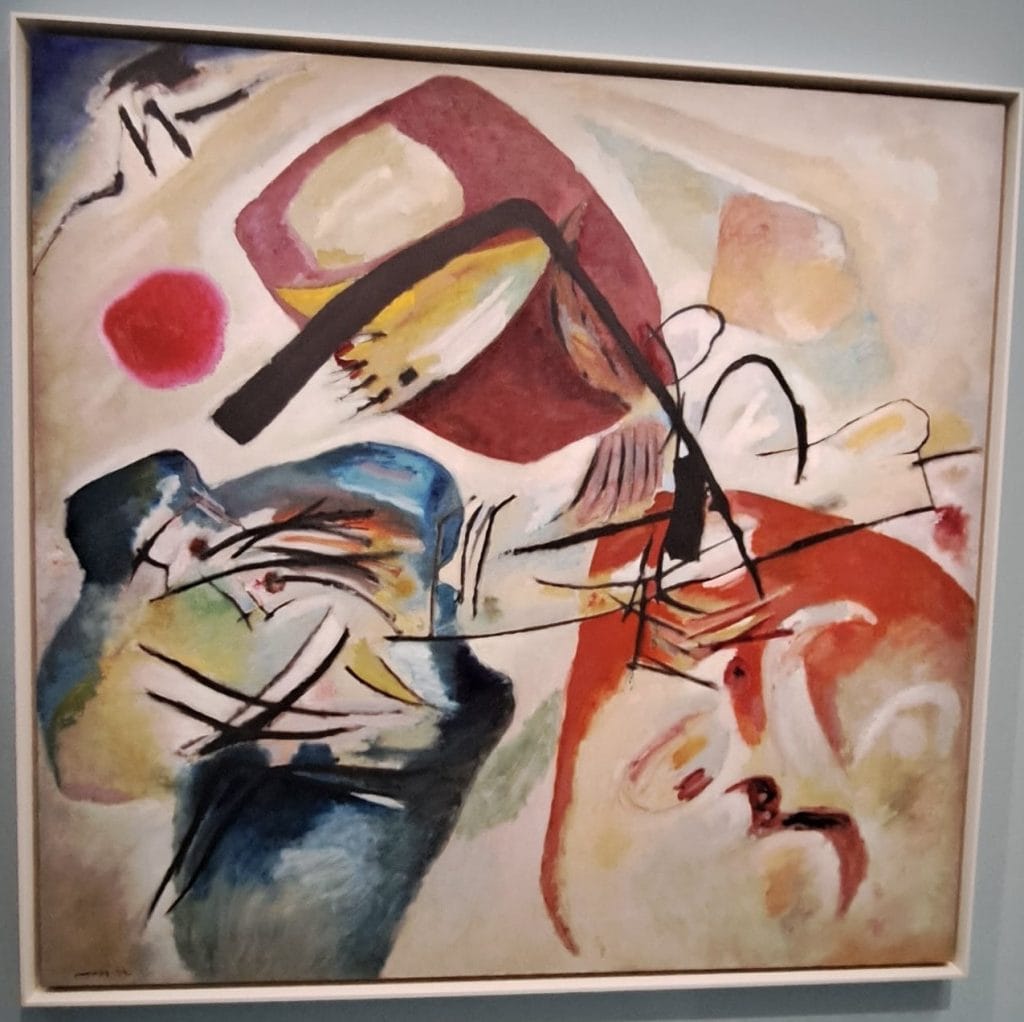 Kandinsky tableau à la tâche rouge