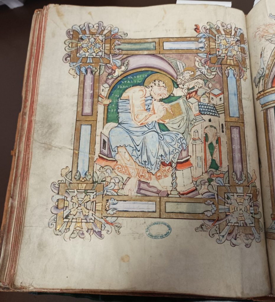 Enluminure St-Marc ou Matthieu du Xe Siècle